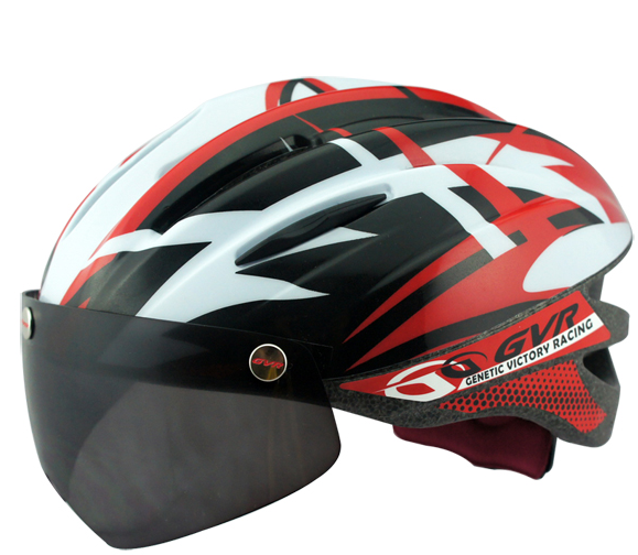 Helmet/Black Red/ with Glasses  خوذة جيفار مع النظارة