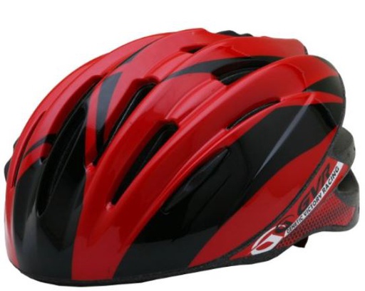 [2277-324] GVR Helmet Black/Red خوذه دراجة هوائية احمر واسود ماركه جي في ار