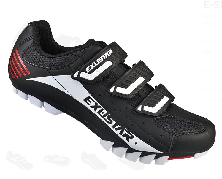 Exustar MTB Shoes Black white