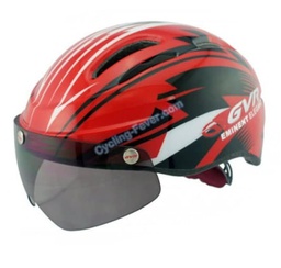 [2277-310] Helmet/ 17 Ventilations / 250g / 56~61cm / Black Red / with Glasses 