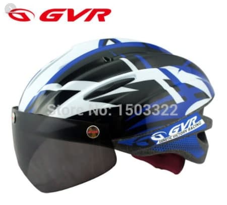 [2277-310-2] Helmet/  Black Red / with Glasses  خوذه دراجة هوائية ماركة جي في ار