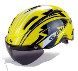 [2277-310-1]  Helmet/ 17 Ventilations / 250g / 56~61cm / Black Yellow/ with Glasses