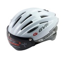 Helmet/ 17 Ventilations / 250g / 56~61cm / Complete White/ with Glasses  خوذه دراجة هوائية ماركة جي في ار